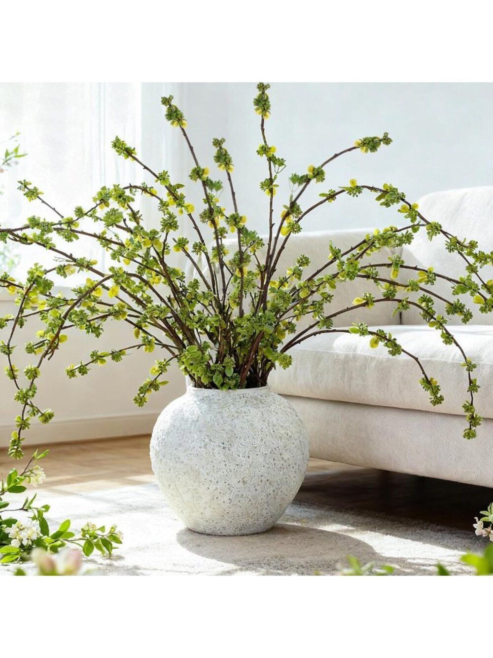 10 Pcs 40'' Green Buds Artificial Branches for Home Decor & Floral Arrangements